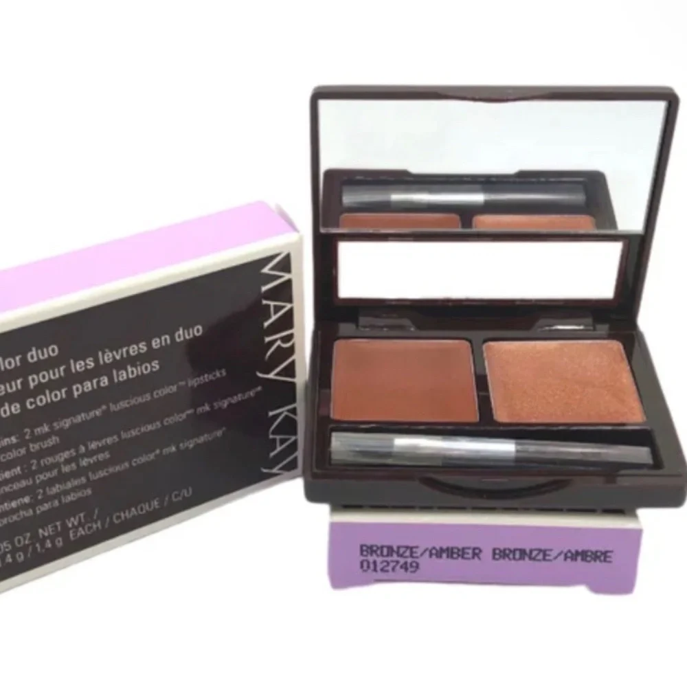 Mary Kay Lip Color Duo Raisin/Rose and Bronze/Amber